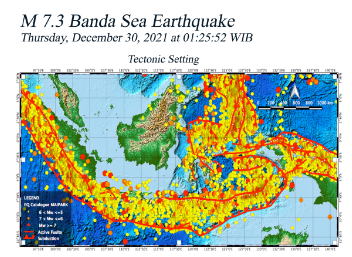 Banda Sea rocked by an earthquake of magnitude 7.3